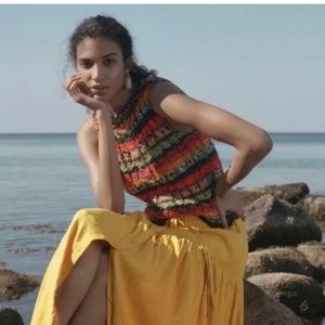 Anthropologie Audra Top XS Black Stripe New NWT sleeveless Beautiful RARE HTF